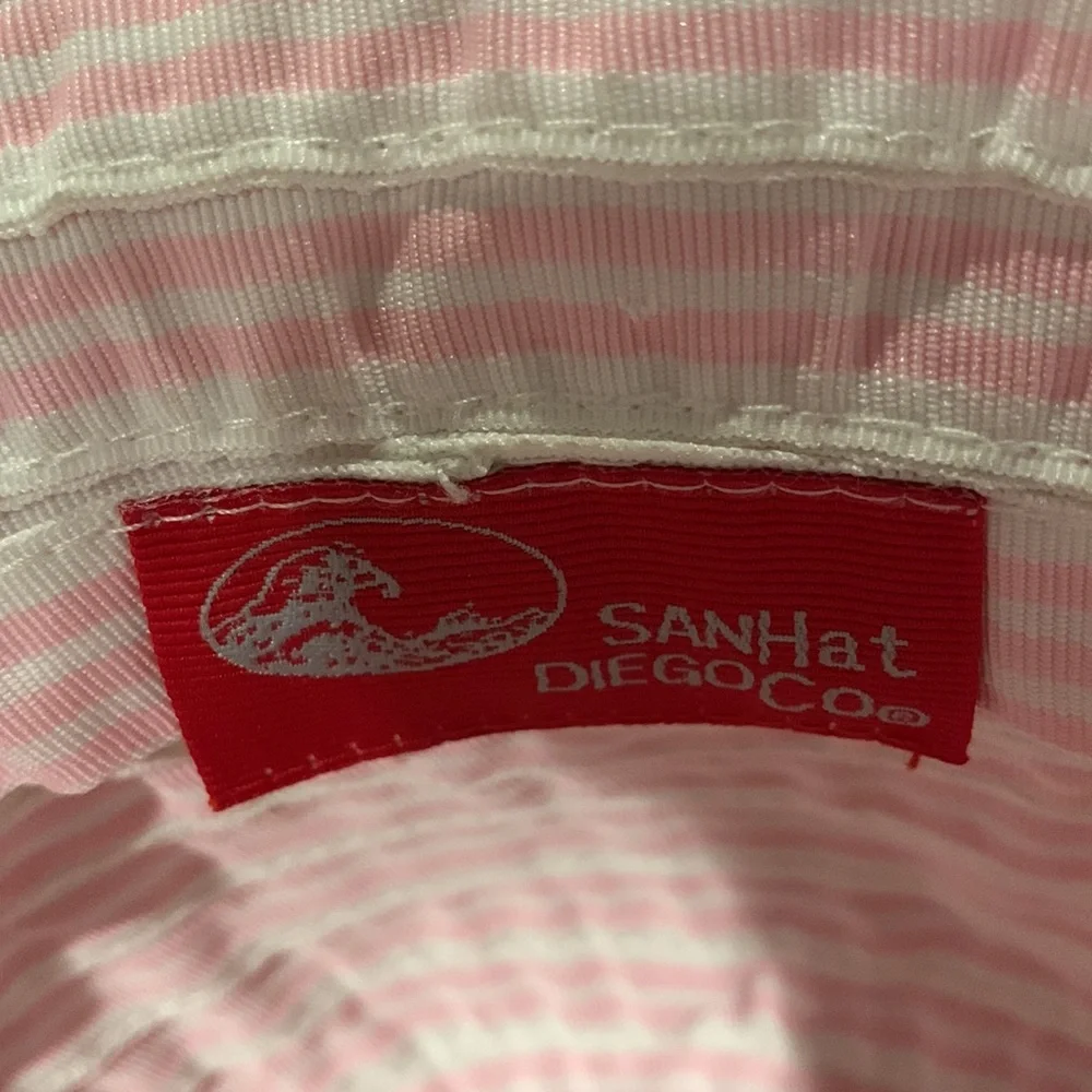 Super cute pink/white striped sun hat - Picture 4 of 4